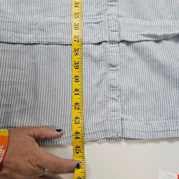 Calvin Klein Striped Linen Blend Sleeveless Tiered Maxi Dress Summer Ready Sz 4 - Picture 11 of 11